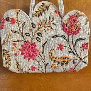 Antik Kraft Summer Jute Shopper shoulder tote bag.